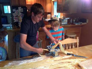 Brian and Fisher homemade pasta